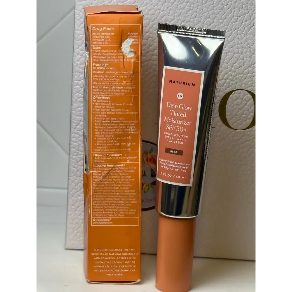 Naturium Dew-Glow Tinted Moisturizer SPF 50+ / DEEP - 50 mL - NEW in box